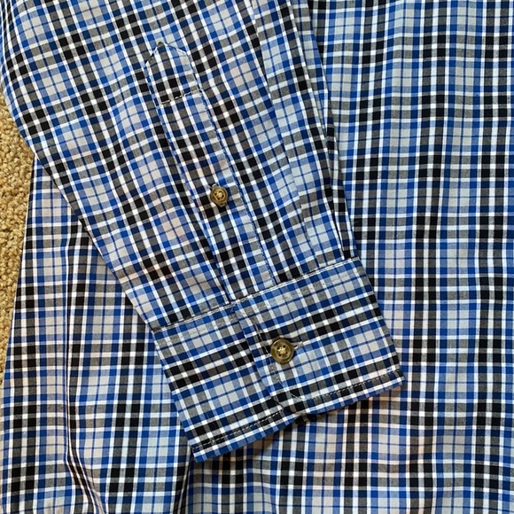 Wrangler men’s large new without tags. Royal blue black and white plaid - Picture 4 of 6